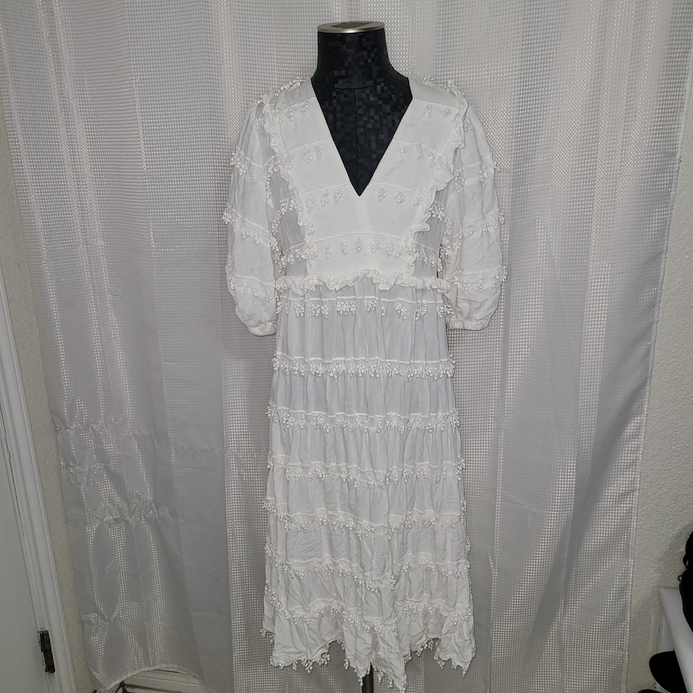 FARM Rio White Textured Dress - Picture 4 of 13